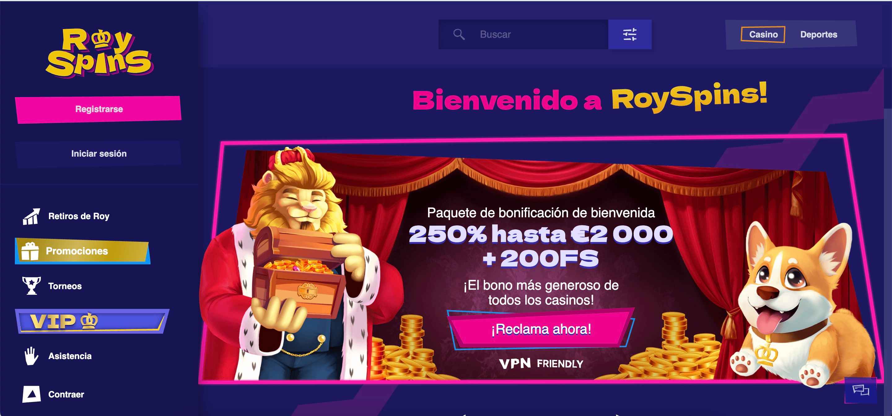 Reseña del casino RoySpins (2026)